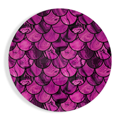 Magenta marble glass wall art