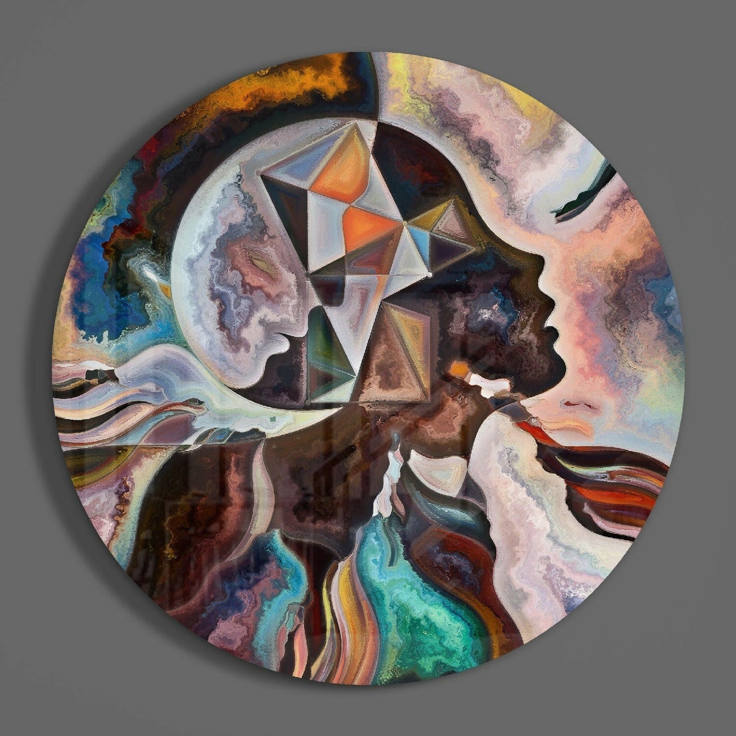 Serene Meditation Glass Wall Art