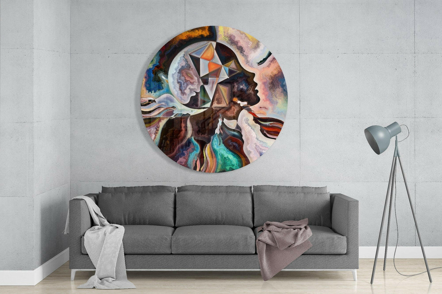 Serene Meditation Glass Wall Art