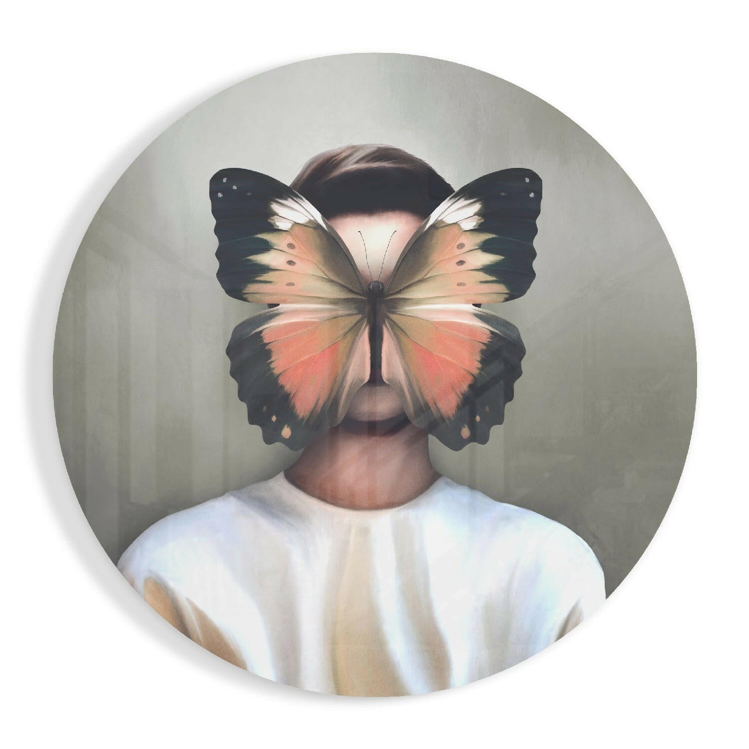 Butterfly Dreams glass wall art tempered glass print