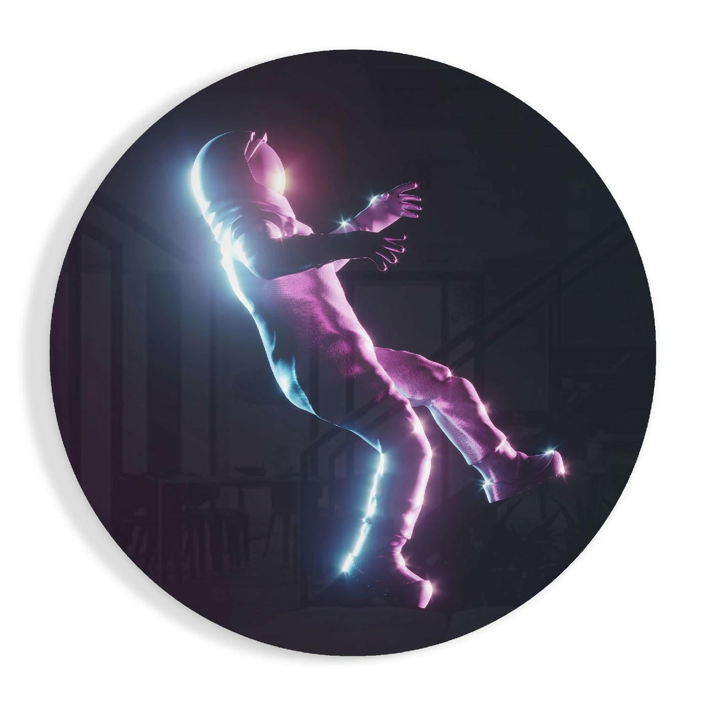 Astronaut glass wall art design