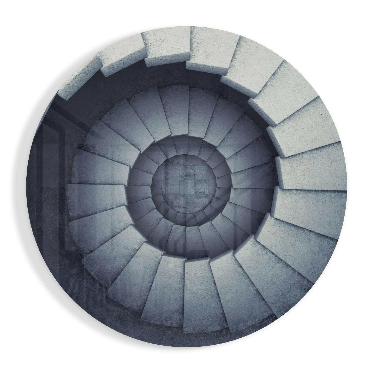 Staircase abstract glass wall art geometric design