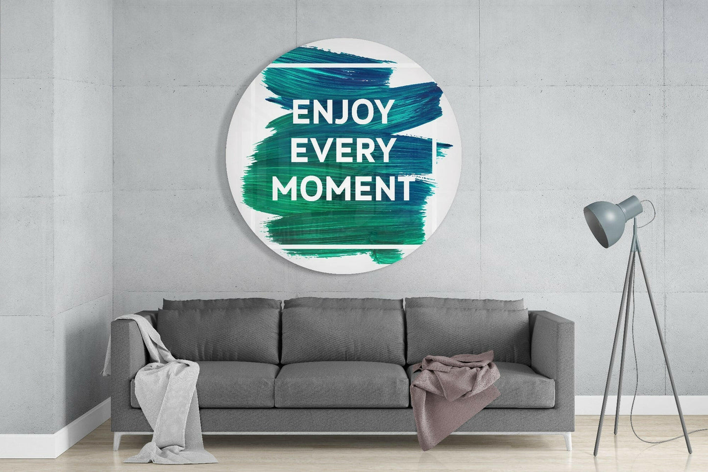 Enjoy Every Moment Glass Wall Art