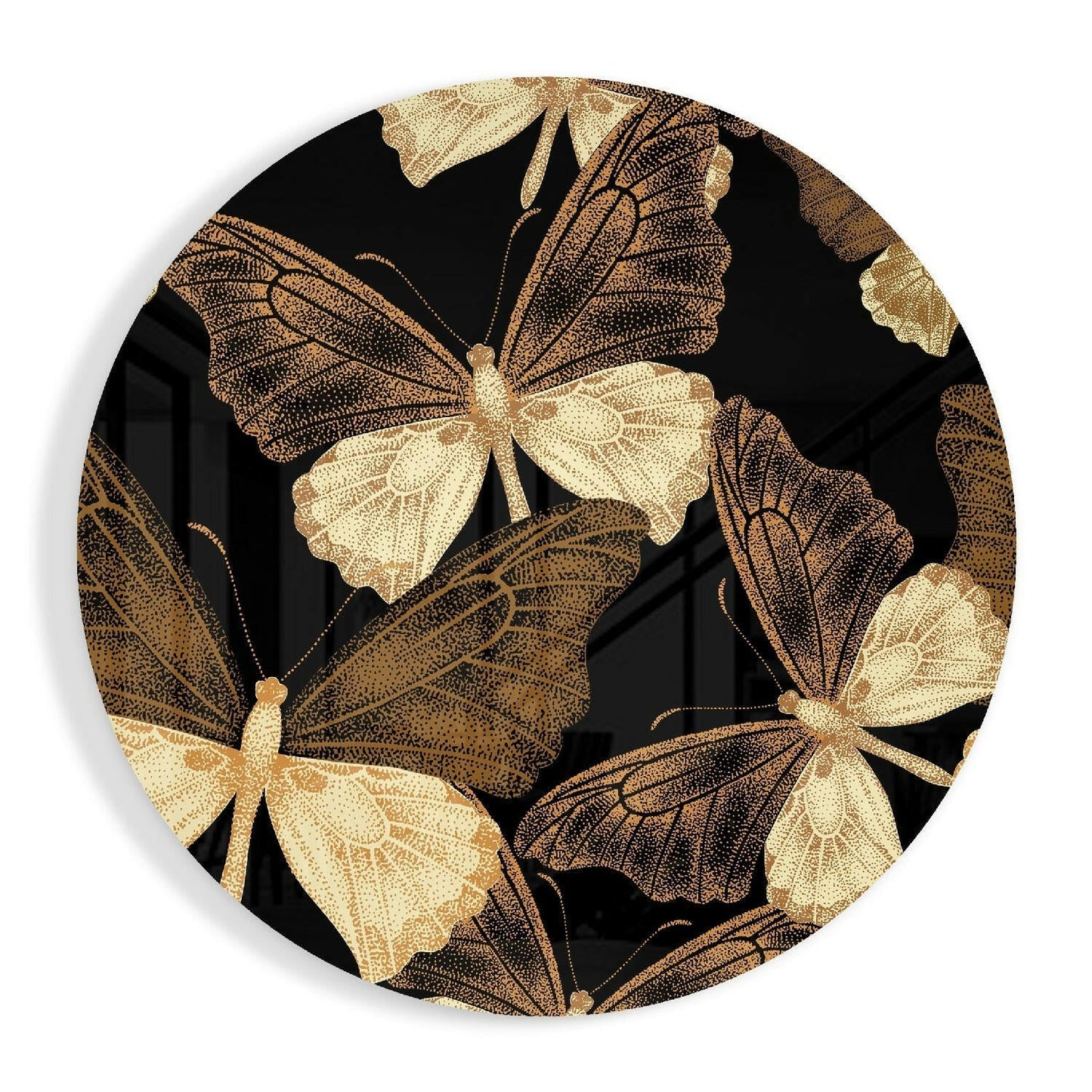 Butterflies tempered glass wall art