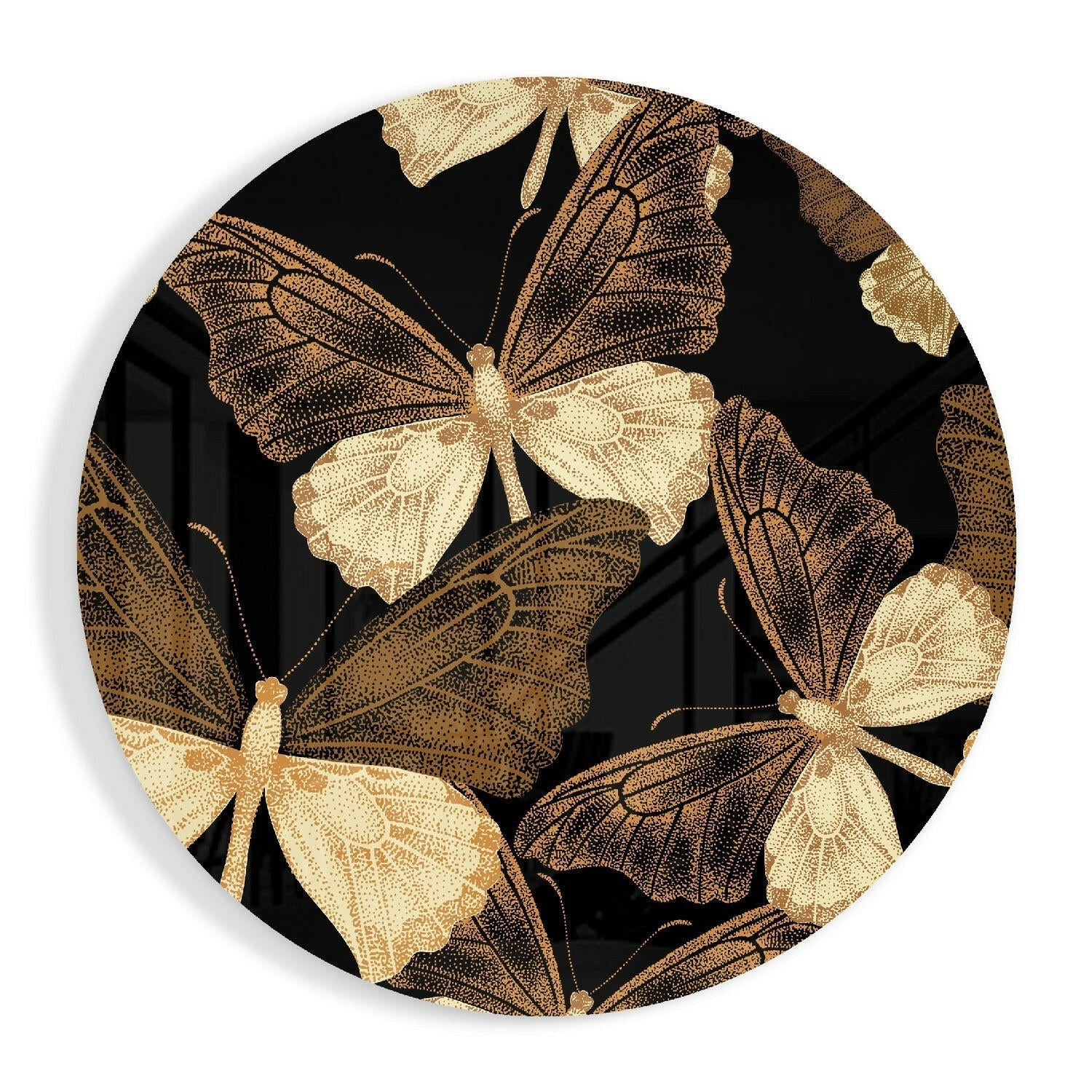 Butterflies tempered glass wall art