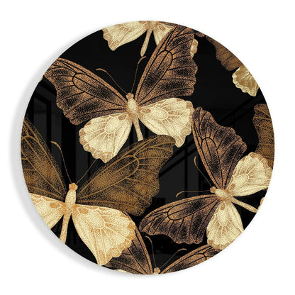 Butterflies tempered glass wall art