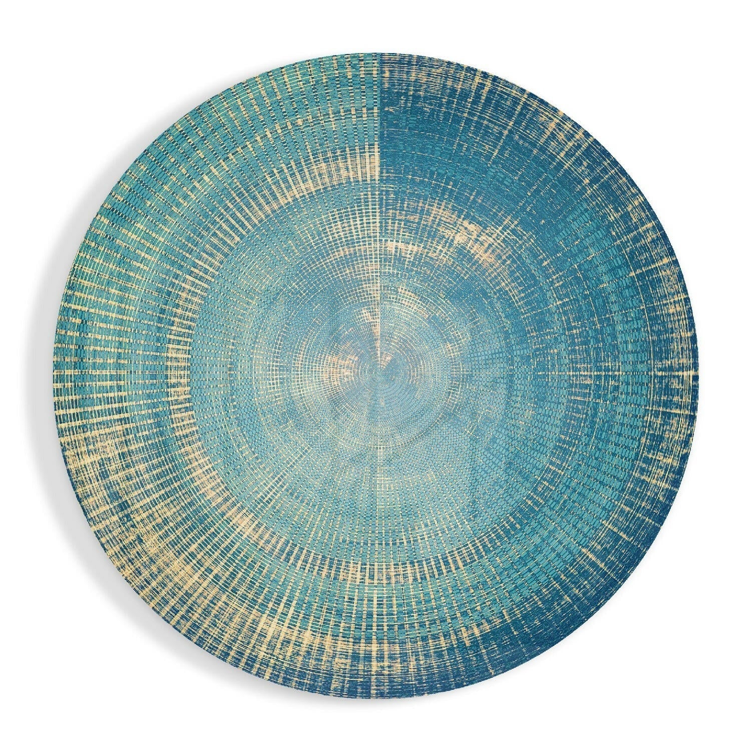 Blue Splash glass wall art