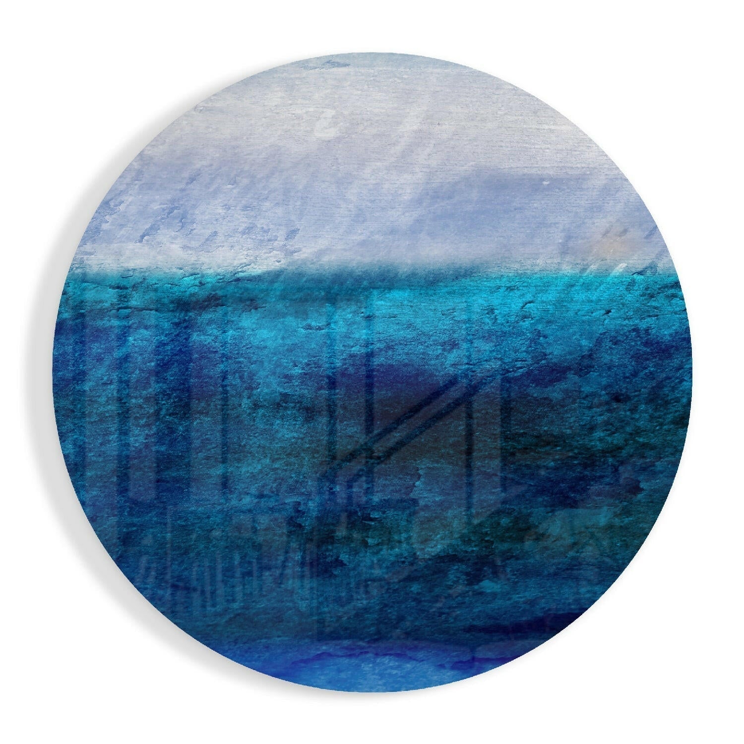 Blue Tones glass wall art