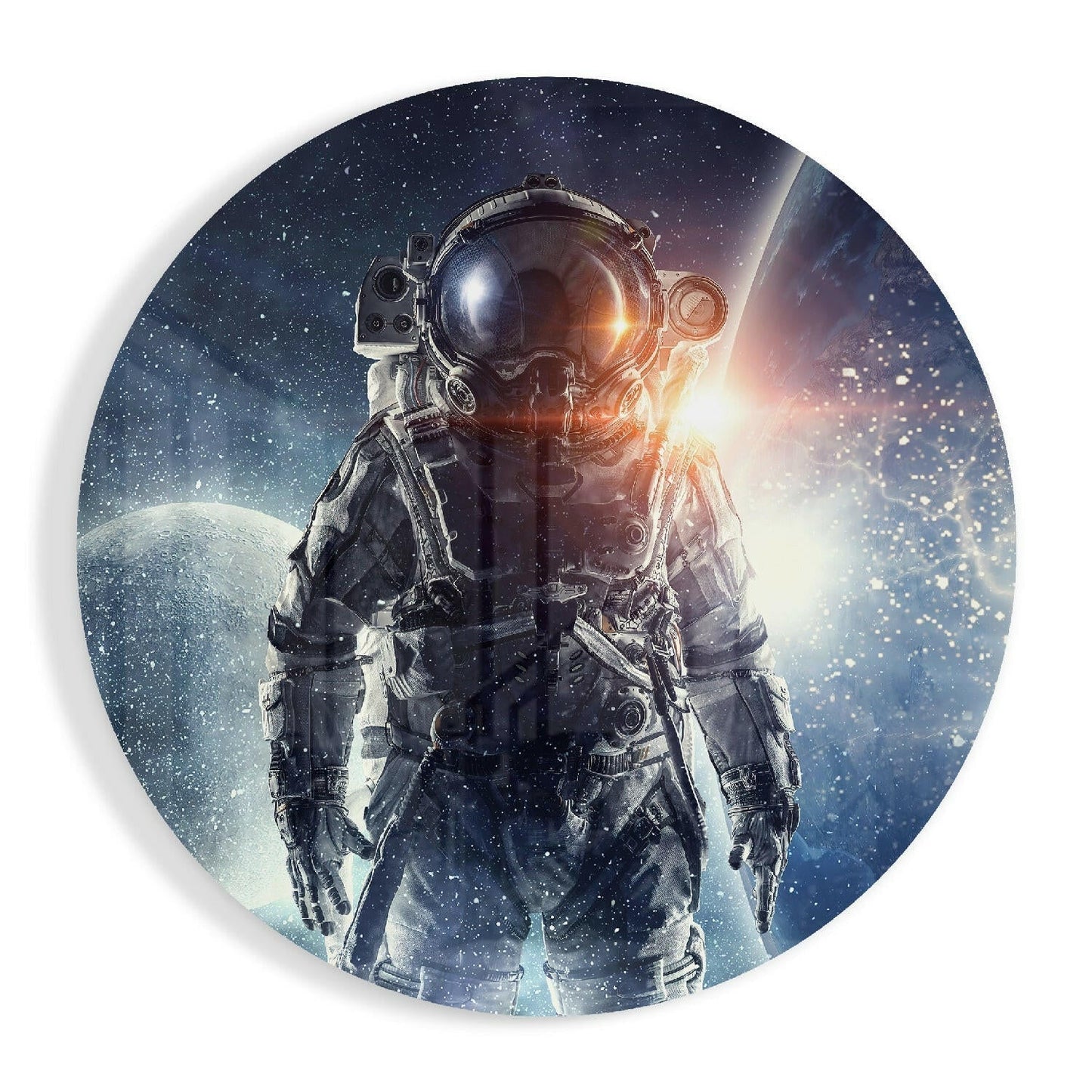 Astronaut tempered glass wall art