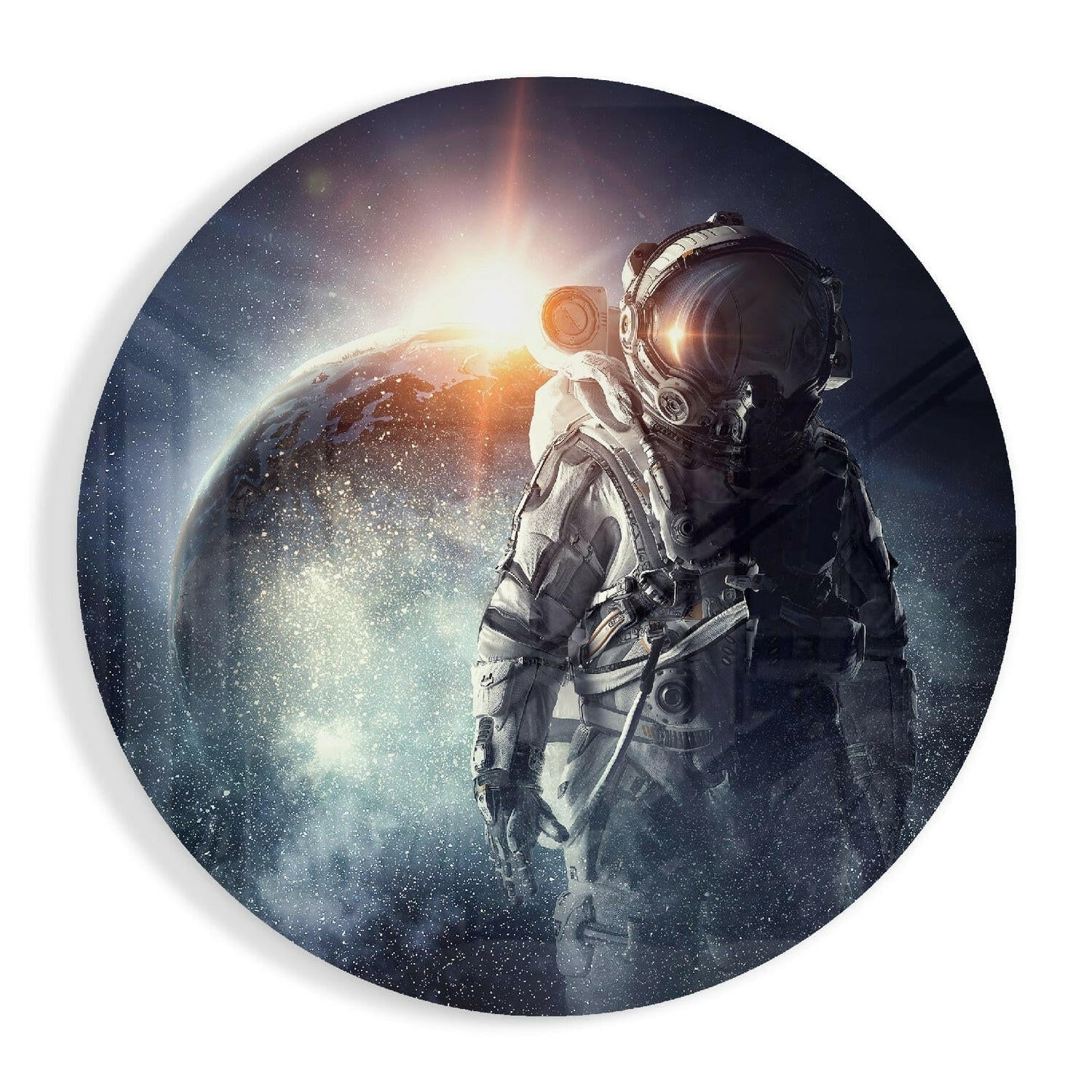 Astronaut glass wall art decor