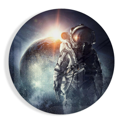 Astronaut glass wall art decor