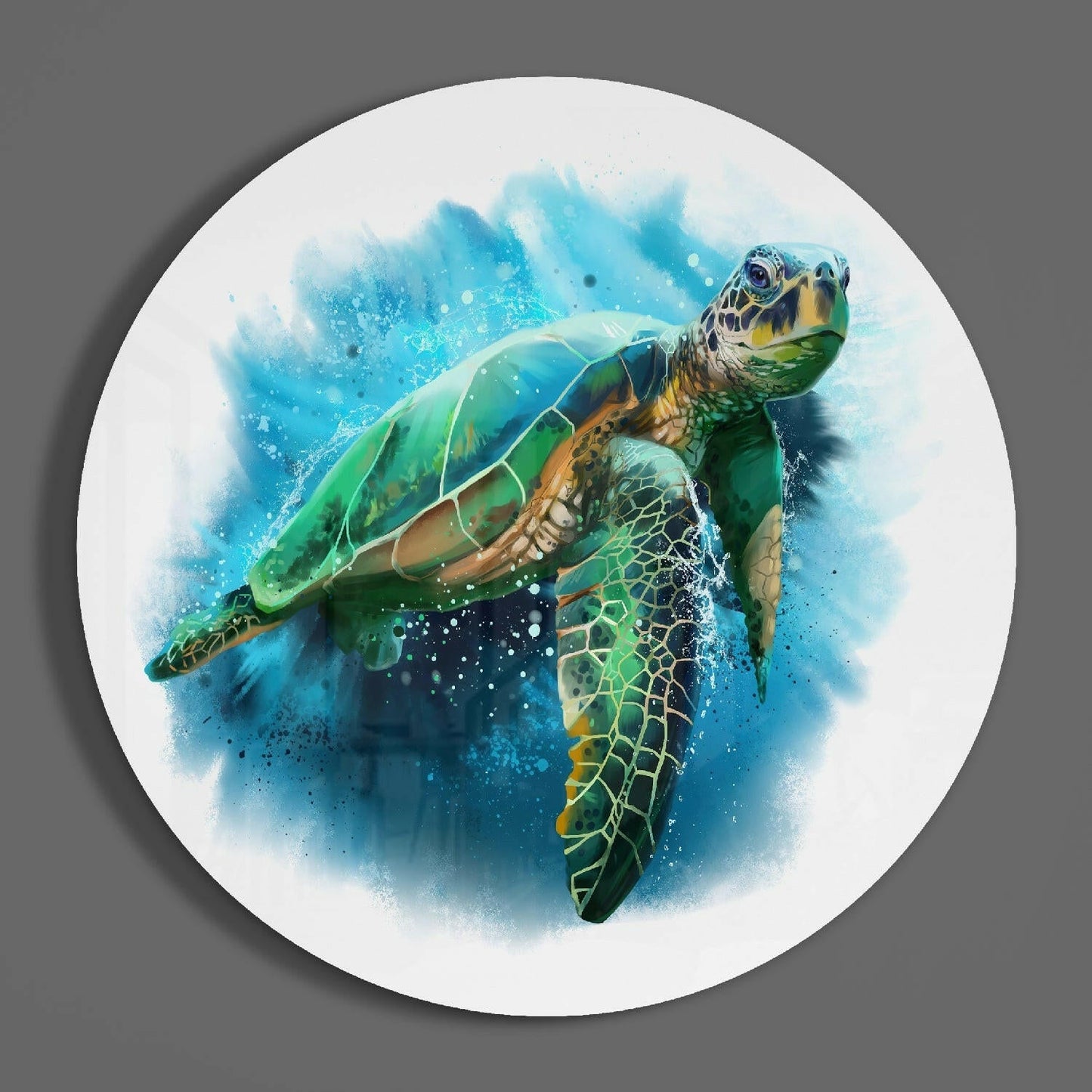 Sea Turtle Glass Wall Art