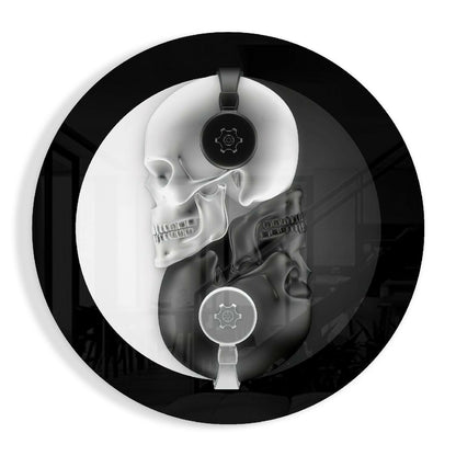 Black and white glass wall art modern decor