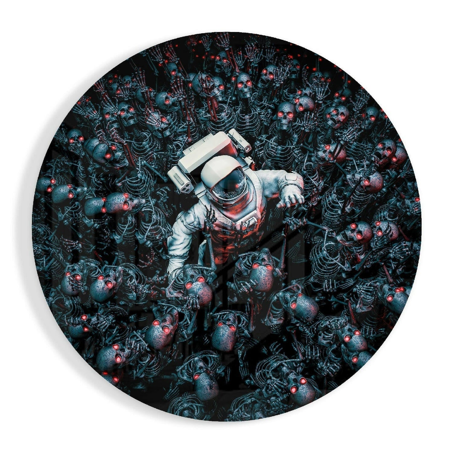 Android Cemetery sci-fi glass wall art print