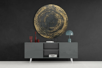 Metallic Loop Abstract Glass Wall Art