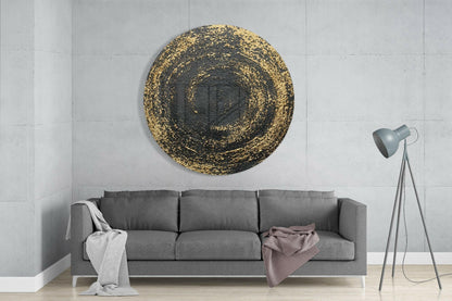 Metallic Loop Abstract Glass Wall Art