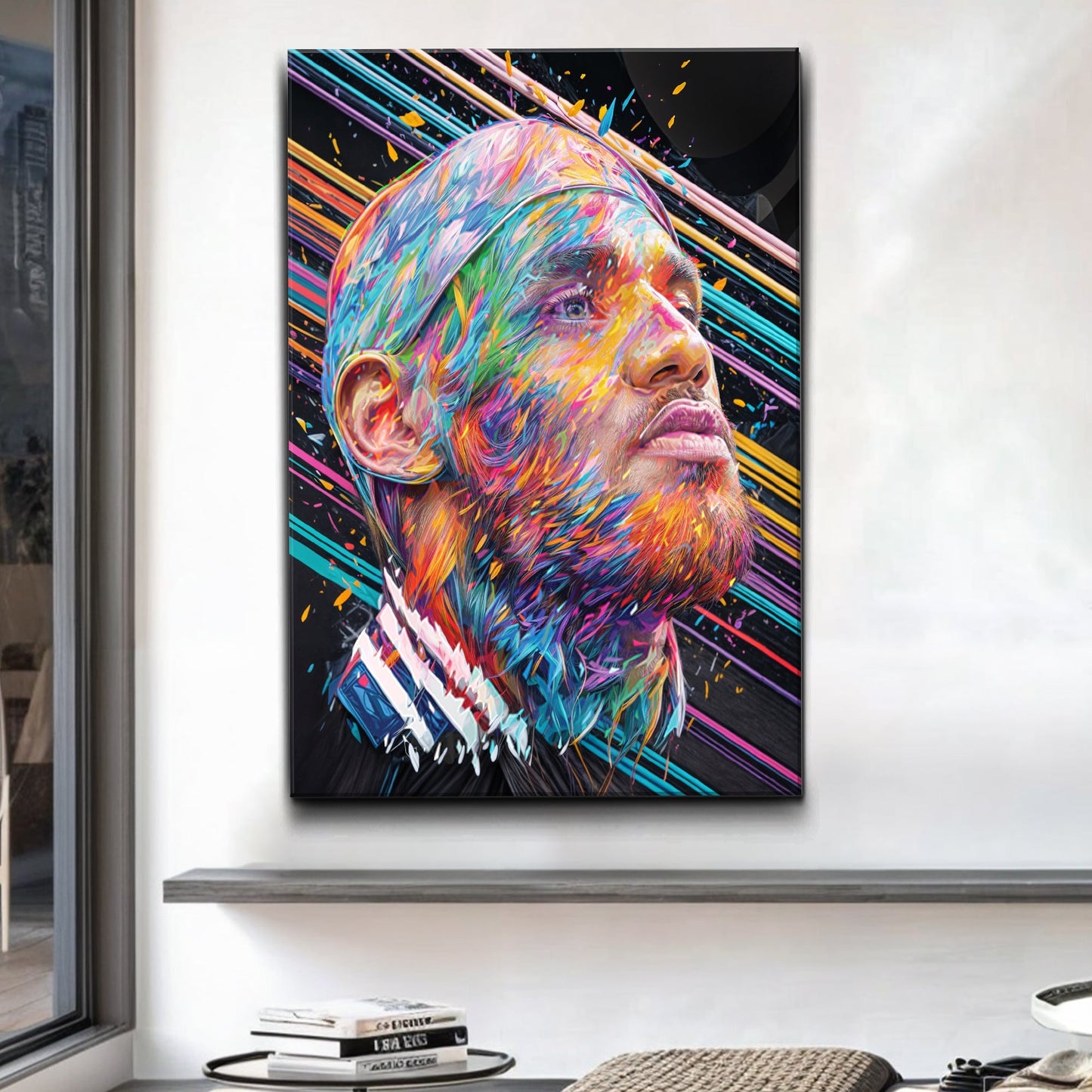 Glowing Determination Sport Canvas Wall Art