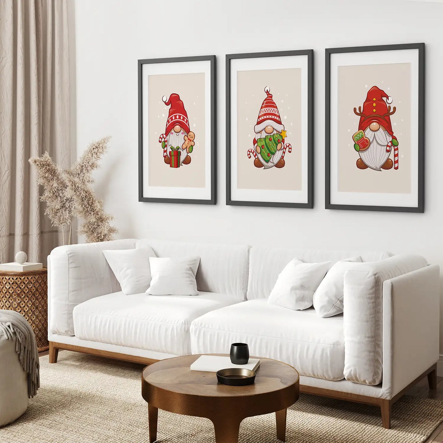 Christmas Gnomes Kids Room Wall Art Set of 3