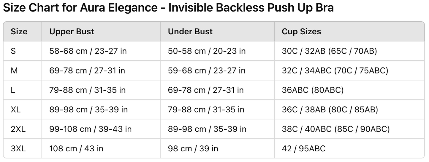 Aura Elegance: Invisible Backless Push Up Bra | Buy 1 Get 1 FREE - Offer Ends Today!