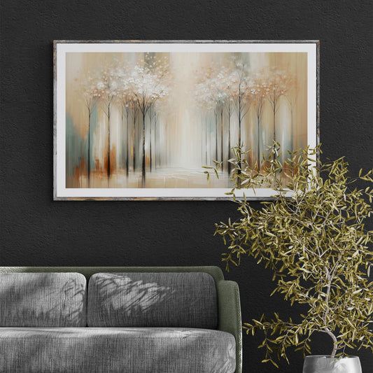 Serenity Bloom Soft Tree Landscape Canvas Wall Art