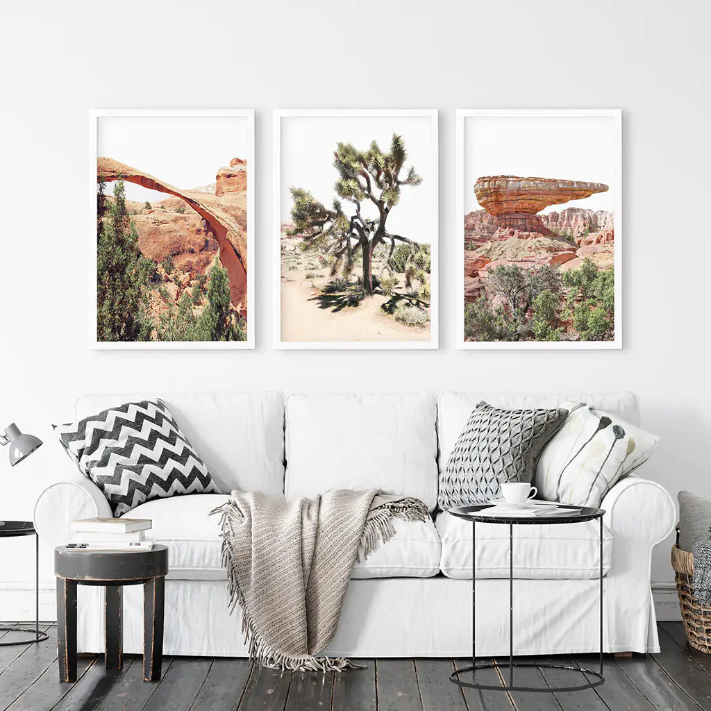 Desert National Park Wall Art Set of 3 Prints