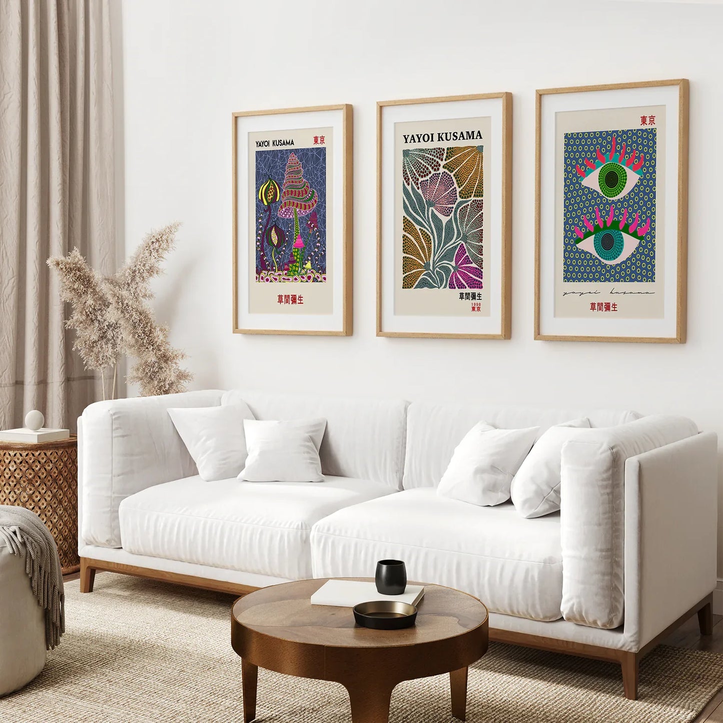 Colorful Museum Wall Art Set of 3 Exhibition Prints