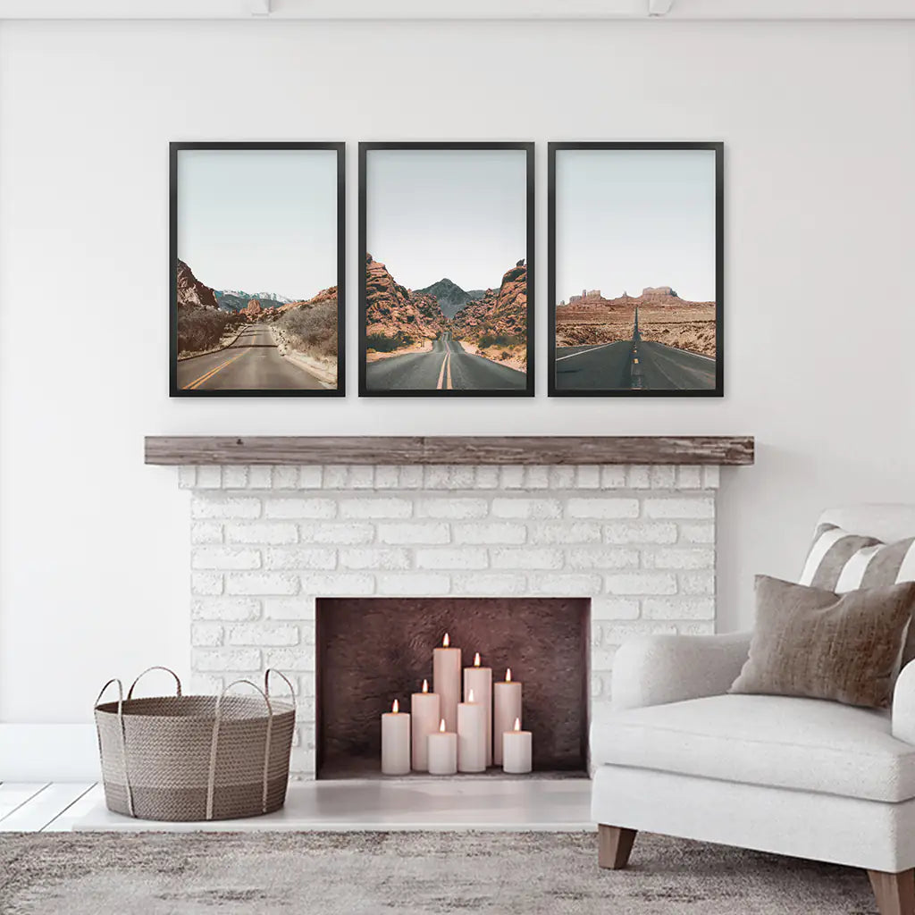 Southwest Desert Travel Wall Art Set of 3 Prints