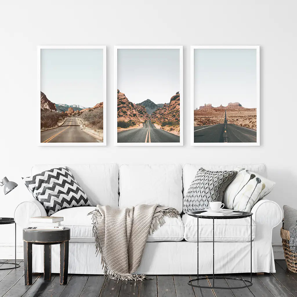 Southwest Desert Travel Wall Art Set of 3 Prints