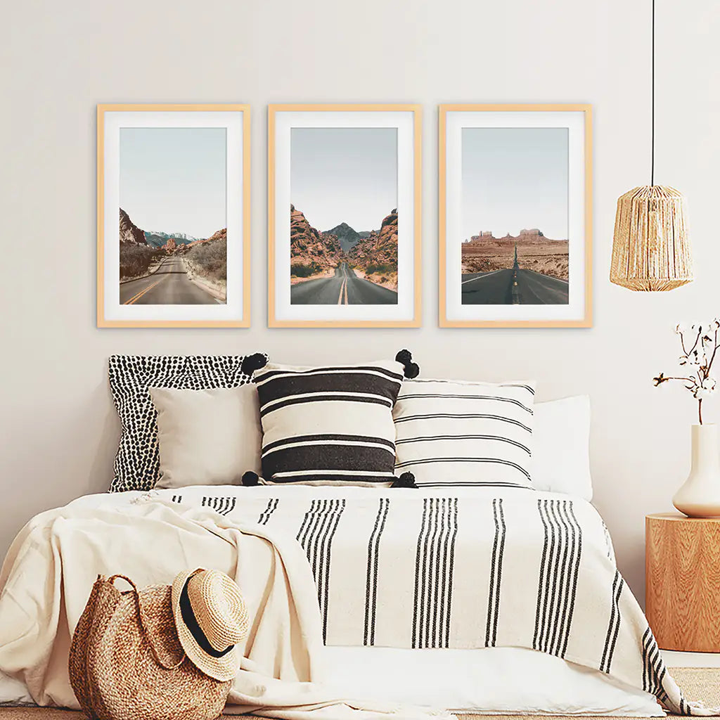 Southwest Desert Travel Wall Art Set of 3 Prints