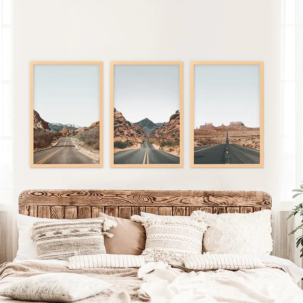 Southwest Desert Travel Wall Art Set of 3 Prints