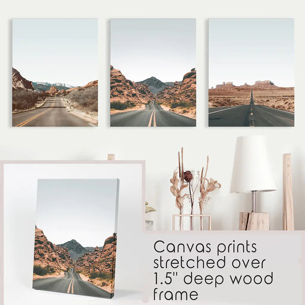 Southwest Desert Travel Wall Art Set of 3 Prints