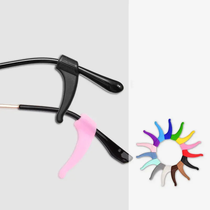 Silicone eyeglass ear hooks universal fit demonstration