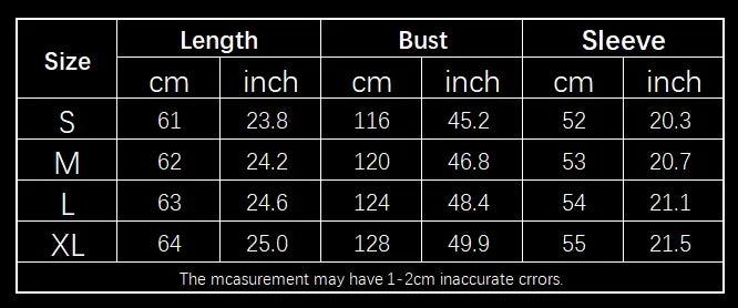 Size chart oversized turtleneck sweater women measurements bust length sleeve