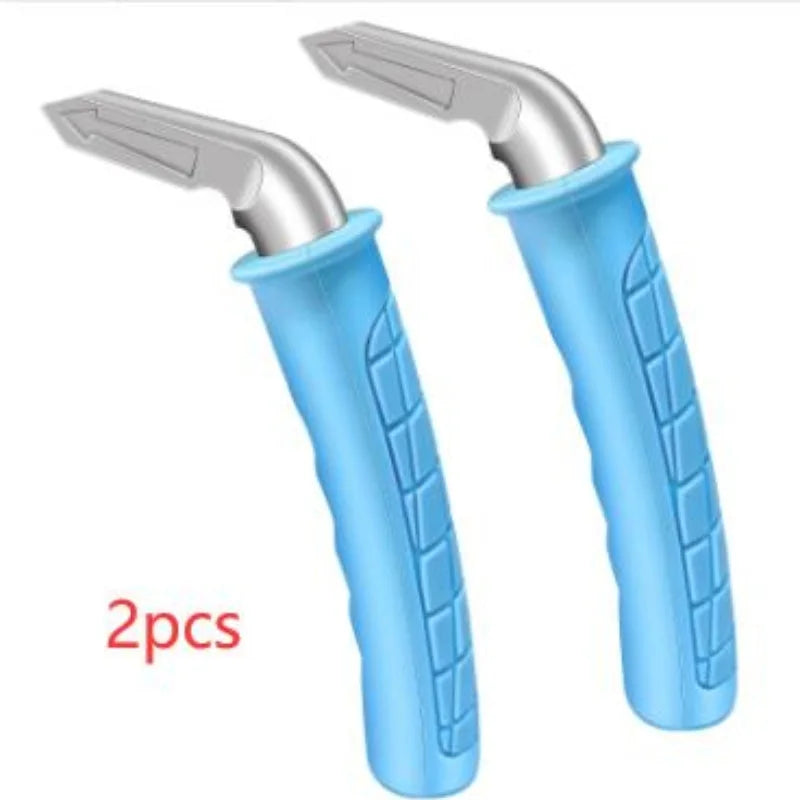 Sky blue car door assist handle 2-piece set - ergonomic vehicle support for seniors