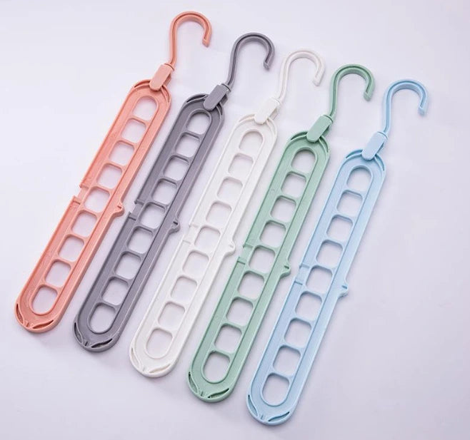 Space saving hangers multiple colors white grey beige green pink options