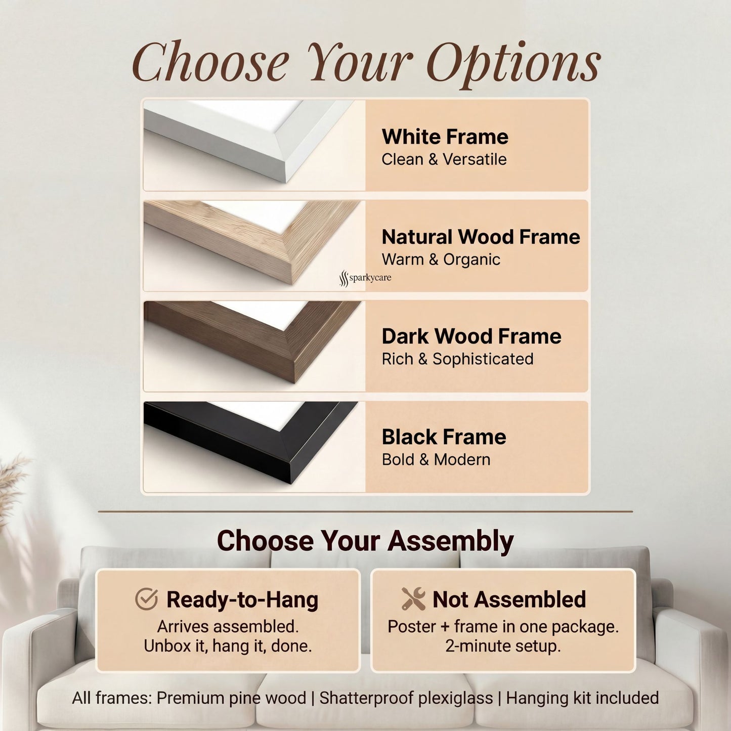 Retro Cocktail Table Art, Framed Bar Cart Decor