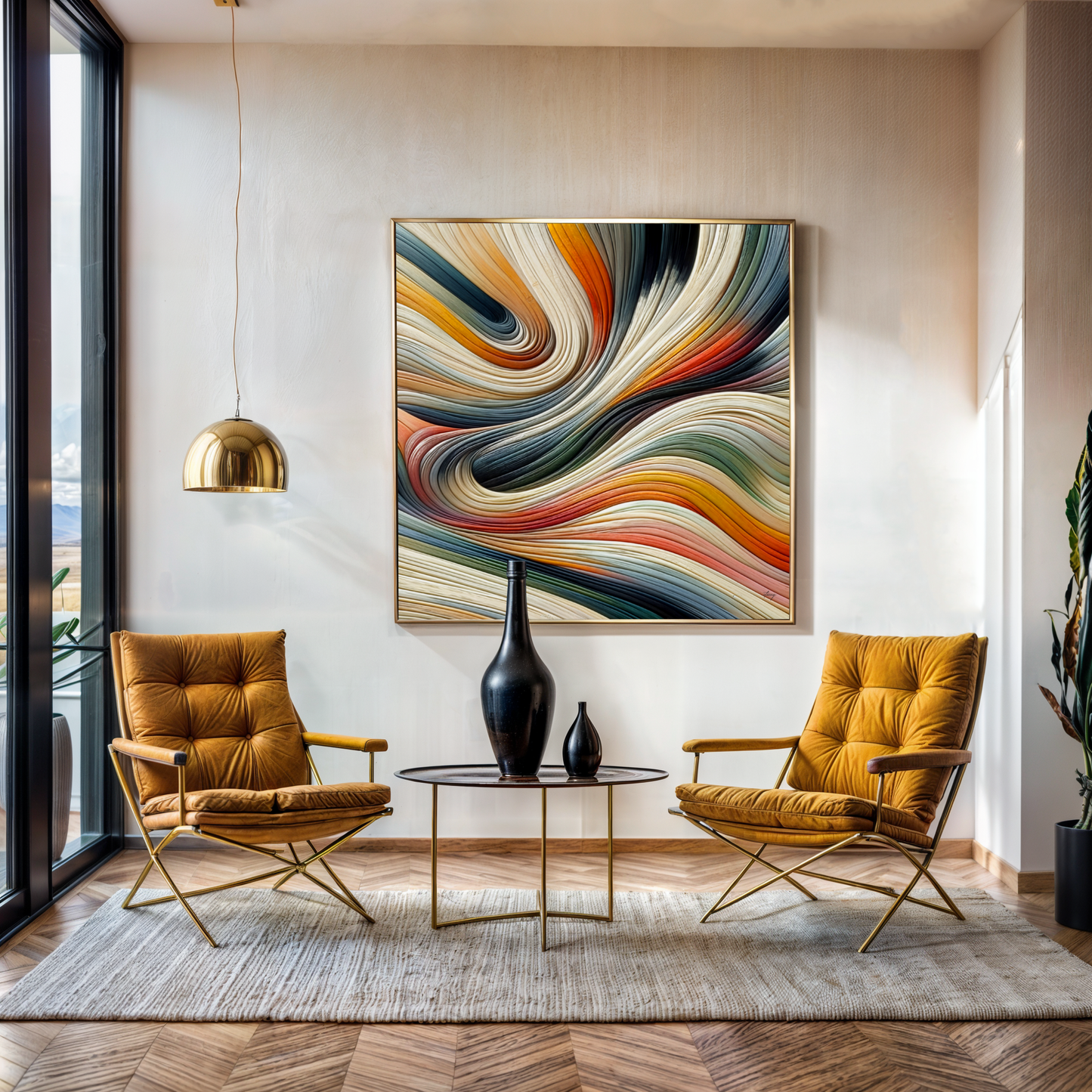 Spectral Swirl Colorful Abstract Canvas Wall Art