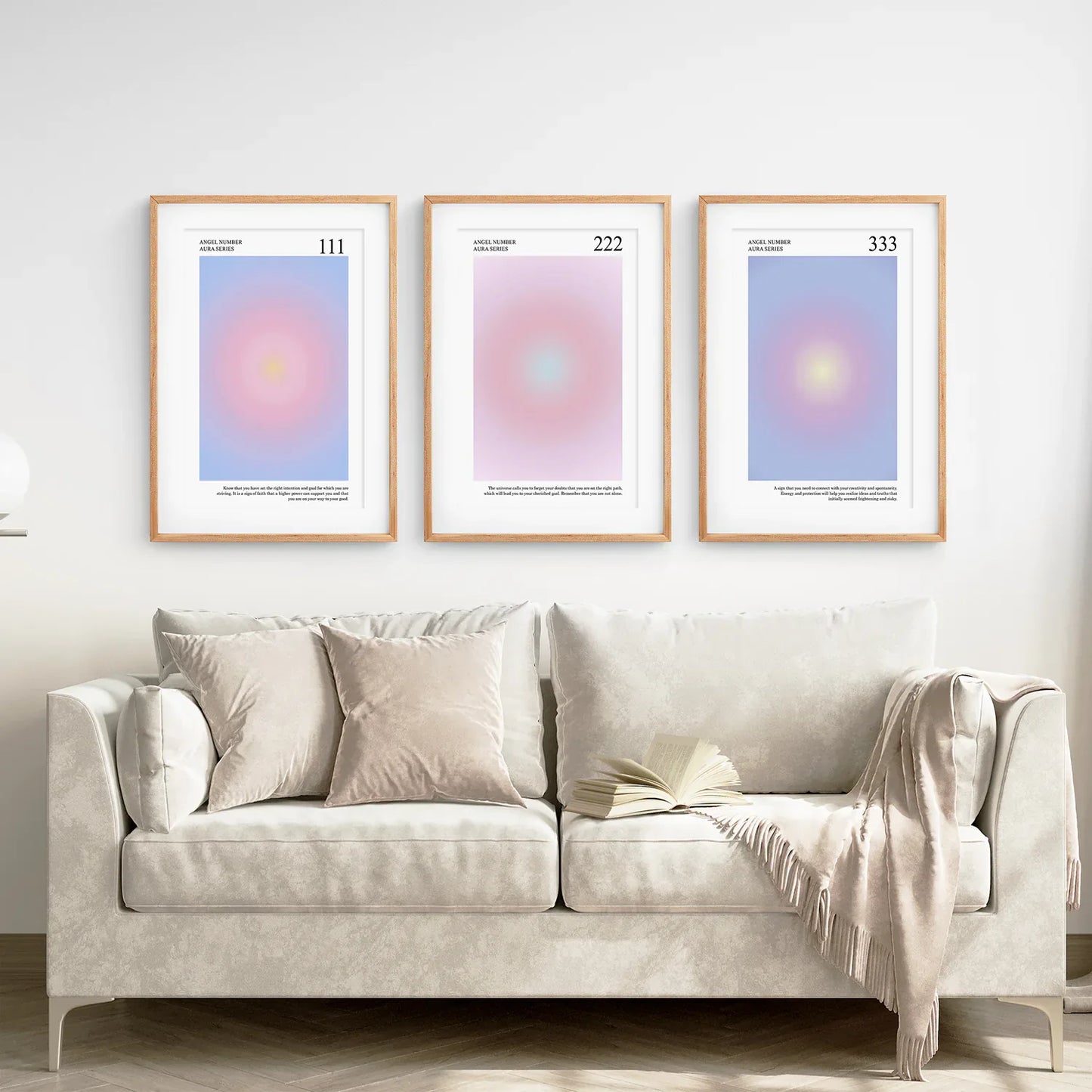 Positive Affirmation Aura Wall Art Set of 3 Prints