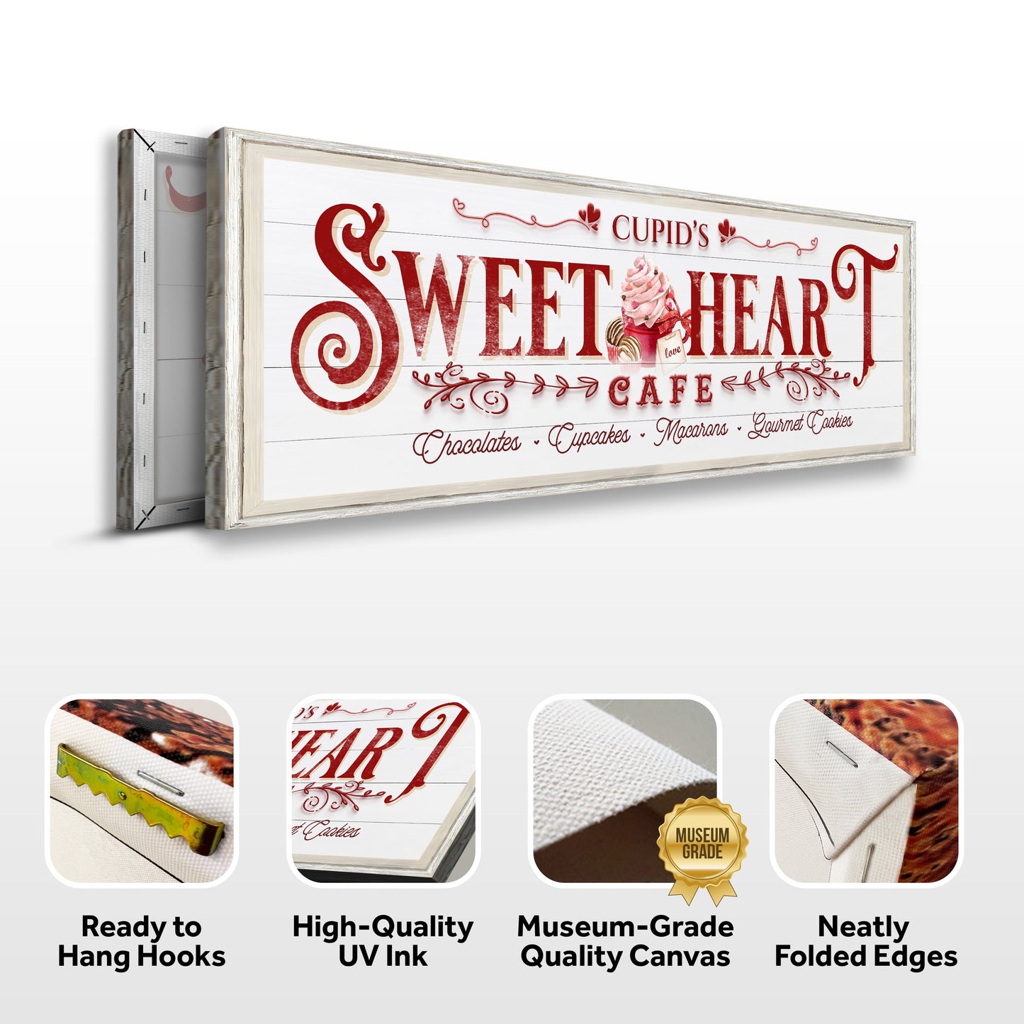 Sweetheart Cafe Sign Canvas Wall Art