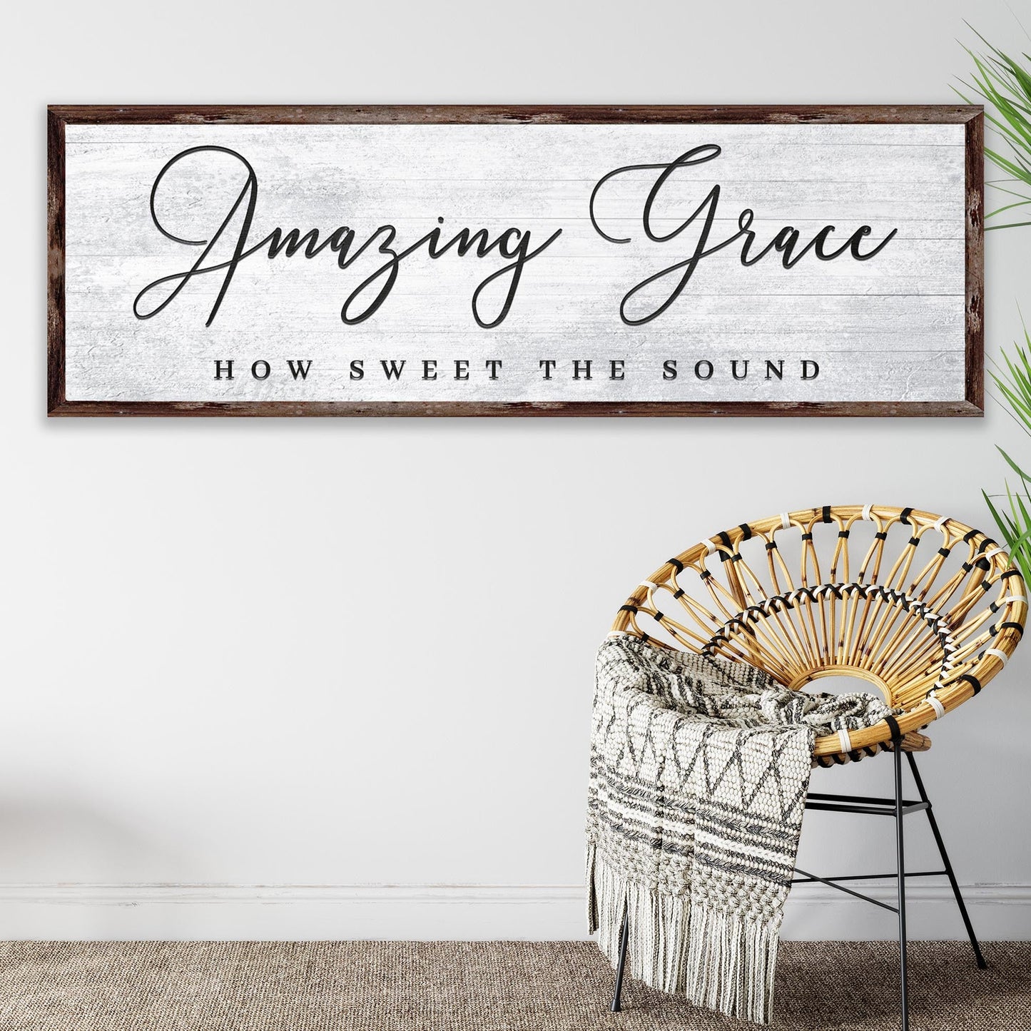 Amazing grace how sweet the sound canvas sign