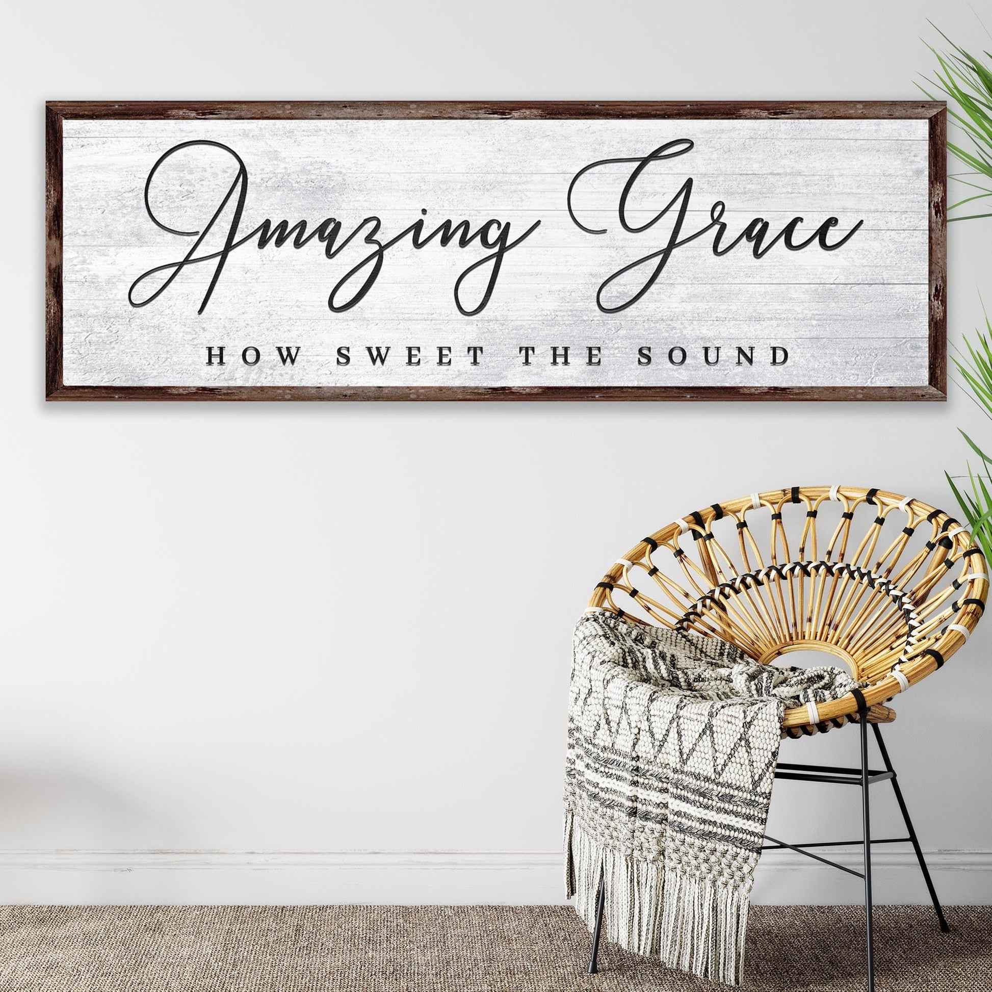 Amazing grace how sweet the sound canvas sign