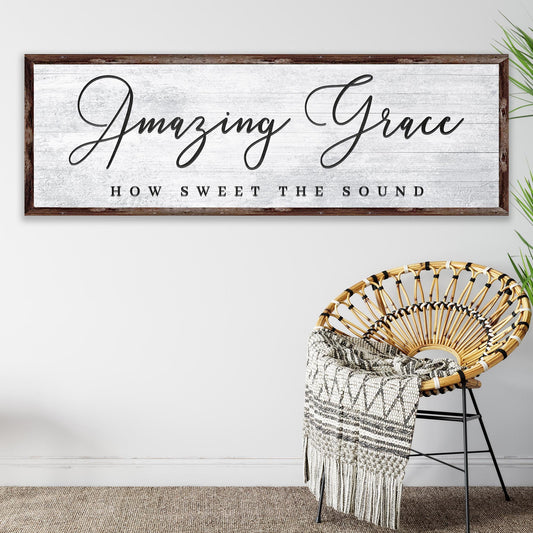 Amazing grace how sweet the sound canvas sign
