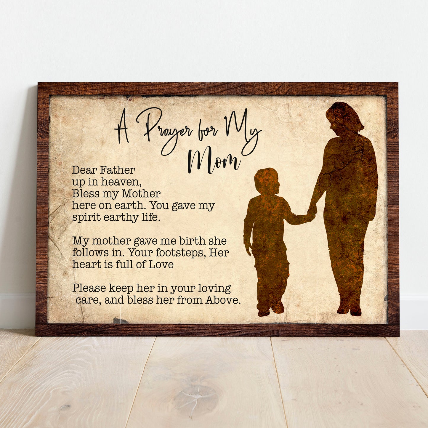 A Prayer For My Mom Mother's Day Canvas Sign