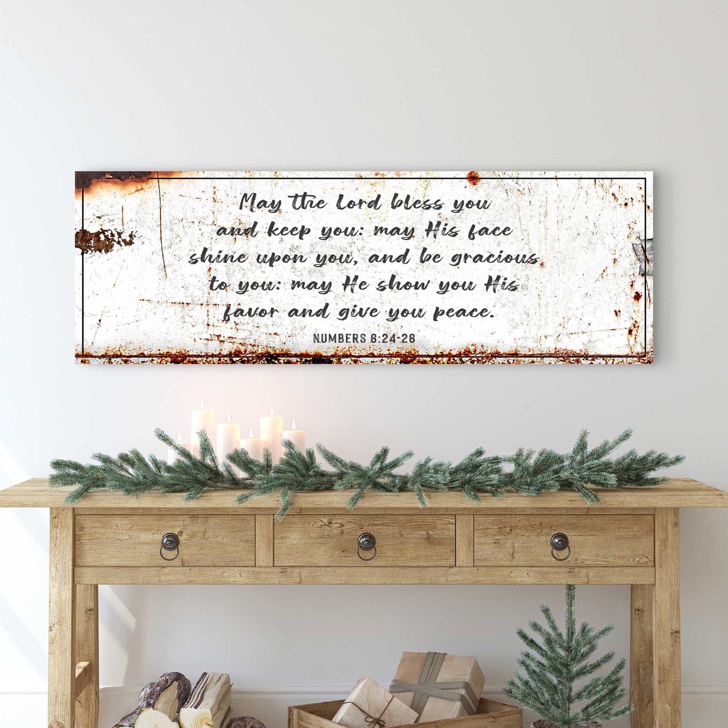 Numbers 6:24-26 May The Lord Bless You canvas wall art