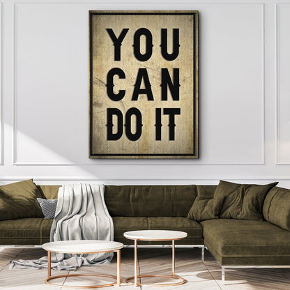 You Can Do It Motivational Canvas Wall Art