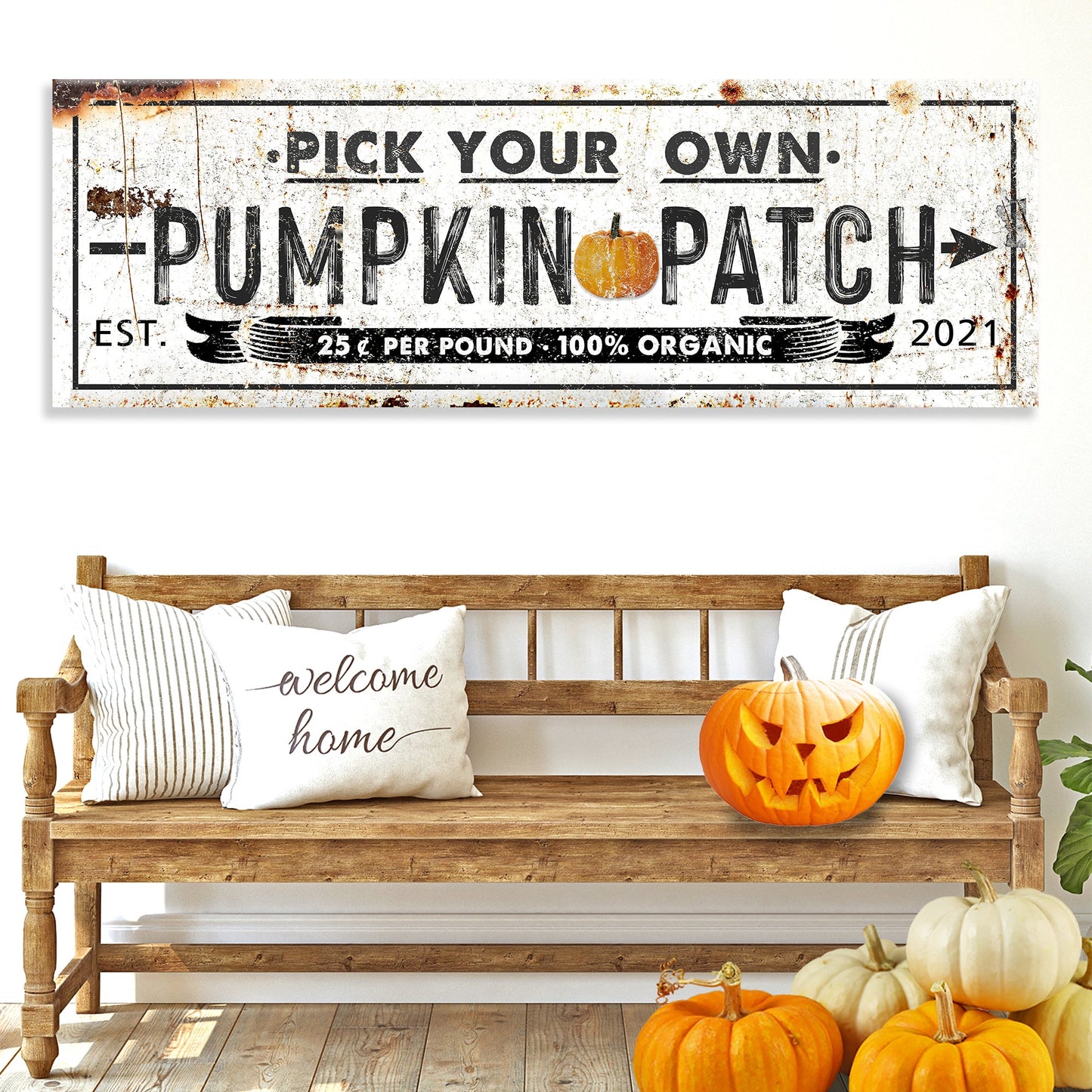 Pick Your Own Pumpkin Patch Canvas Sign
