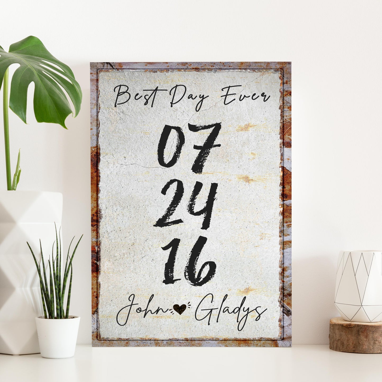 Best Day Ever motivational canvas sign