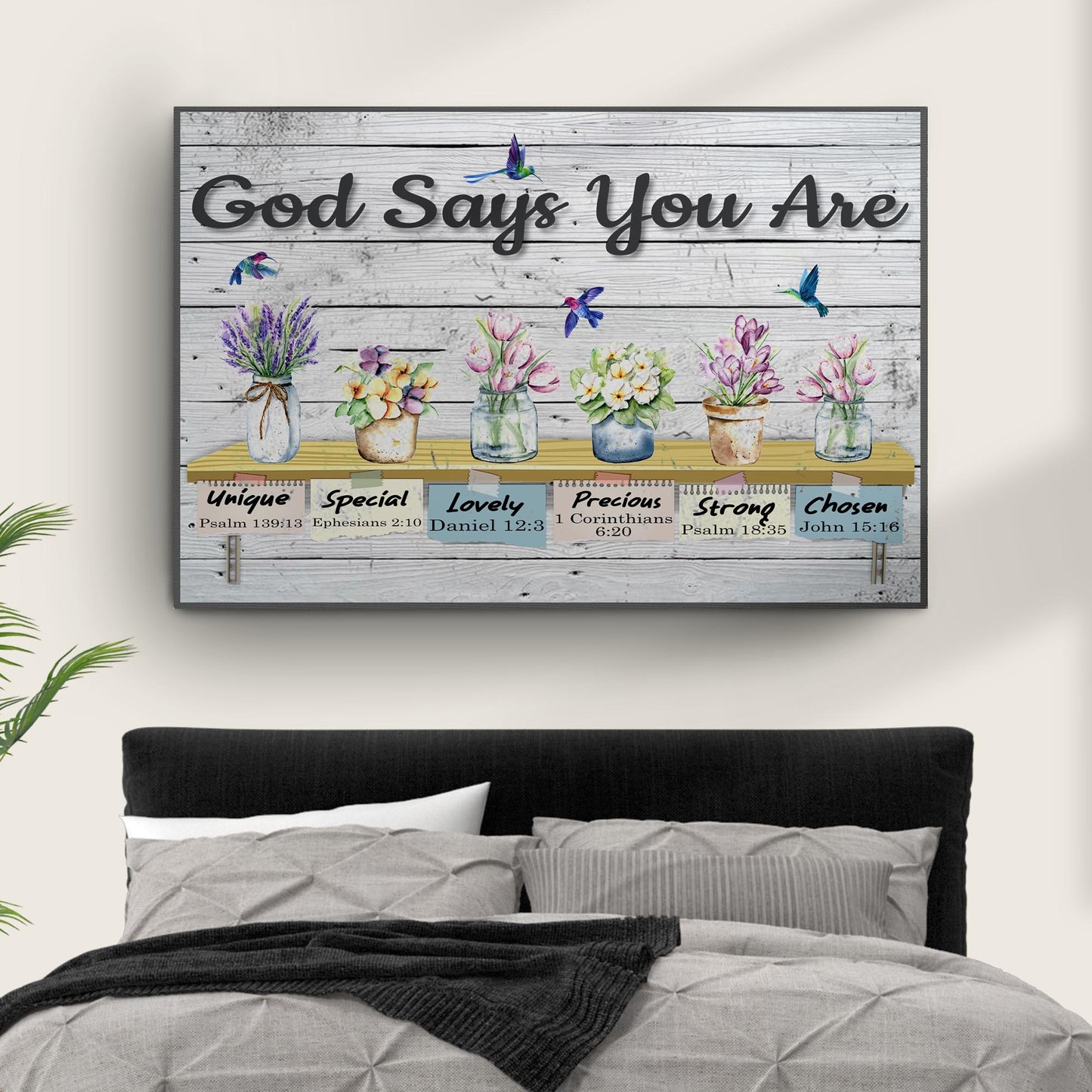 God Says You Are Faith Canvas Sign IV
