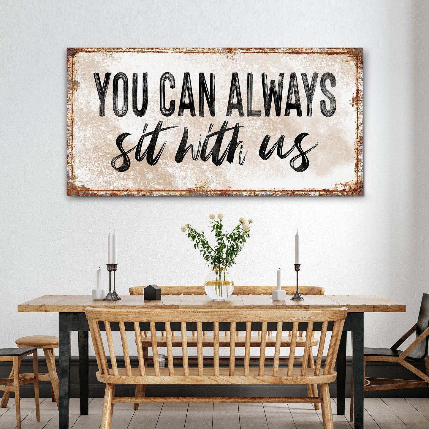 You Can Totally Sit With Us Canvas Wall Art