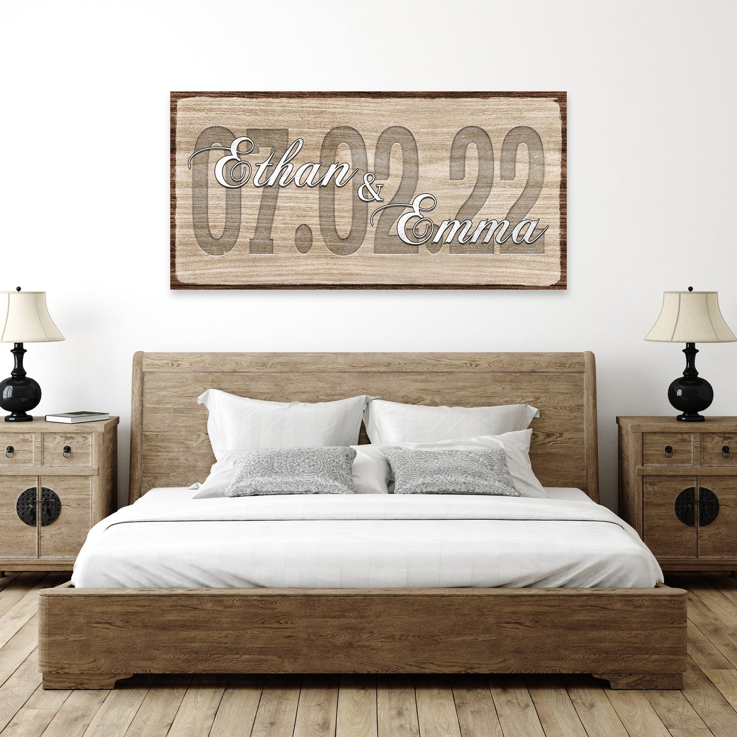 Couple Wedding Date Personalized Canvas Sign